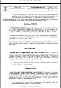 Documento oficial em formato de termo, com brasão do município de Campo Grande no canto superior 